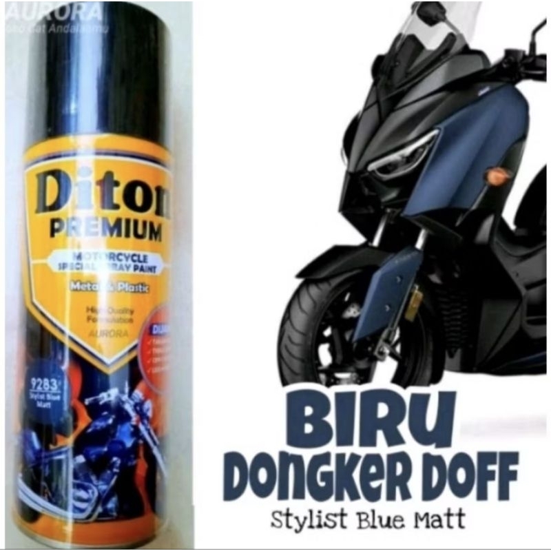 Cat Pilok Pylox 9283 DITON Premium Stylist Blue Matt Biru Dongker Dop Aerosol Otomotif Mobil Sepeda 