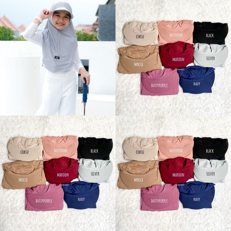 Leika Hijab Sporty Anak Jersey Premium Hijab Topi Hijab Olahraga