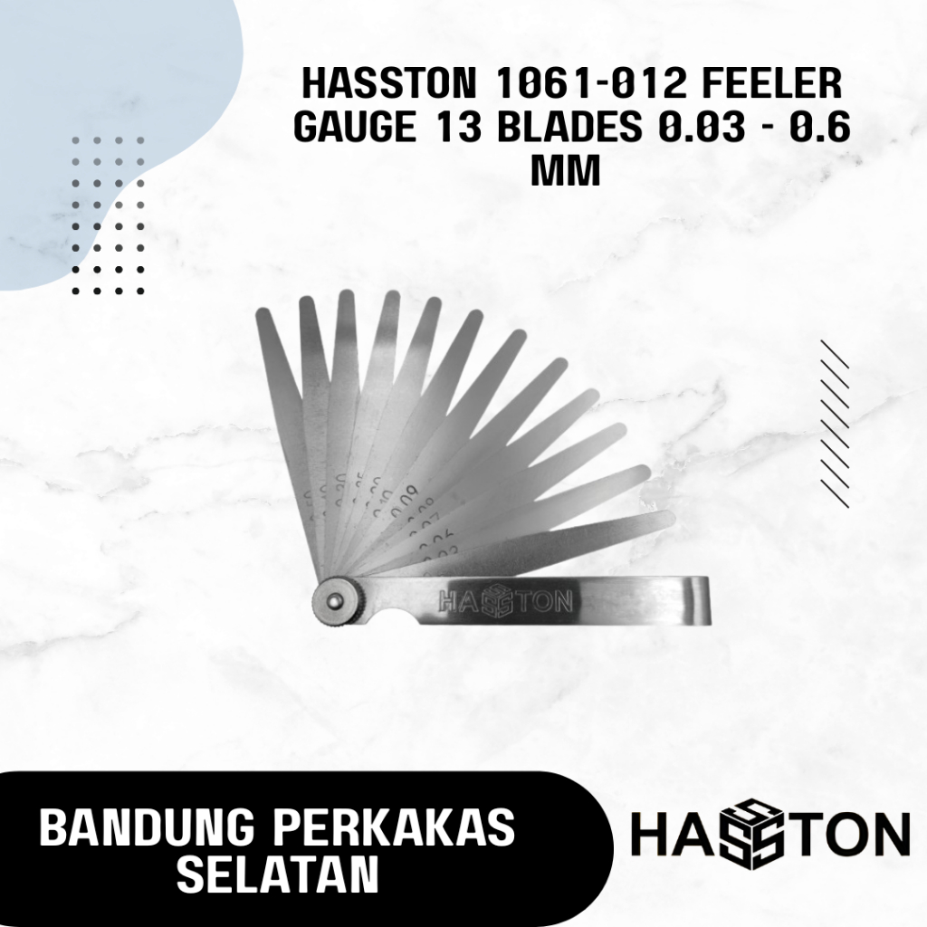 HASSTON 1061-012 Feeler Gauge 13 Blades 0.03 - 0.6 mm Fuller