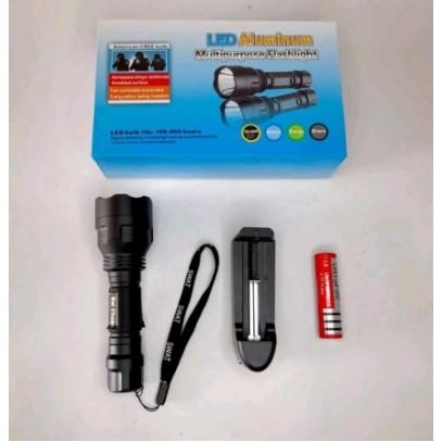 Senter C8 Sinar Kuning - Senter LED C8 Kuning