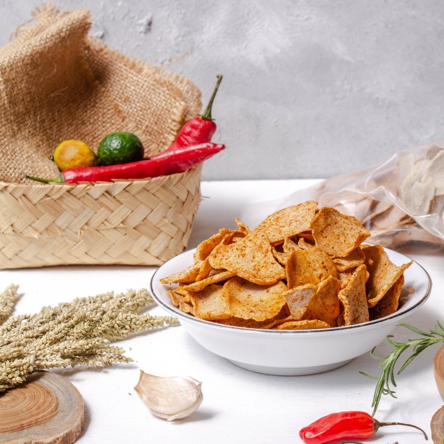 

Keripik Basreng Pedas Kripik Basreng Bulat Keripik Bakso Goreng Pedas Kripik Basreng Ikan Pedas