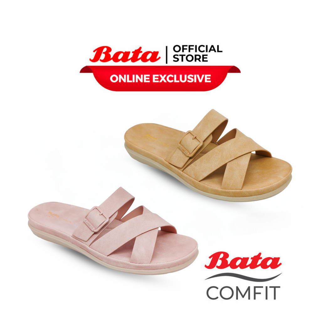 BATA COMFIT - CLAUDIA X-STRAP "Comfit Cushion" Sandal Wedges Wanita