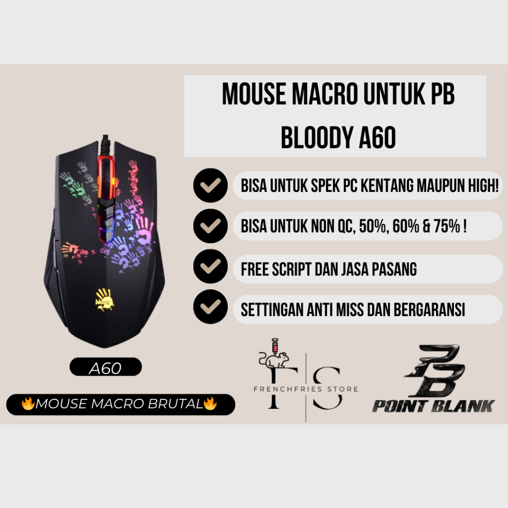 Mouse macro bloody A60 + Free script settingan PB (sg,awp,norecoil)