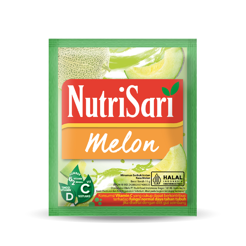 

NutriSari Melon 1 Renceng Isi 10 Sachet