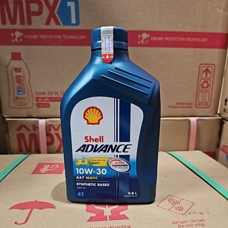 PUT Oli Shell Advance AX7 Matic 10W-30 800Ml/0.8L/Oli Motor Matic 110CC-125CC AST