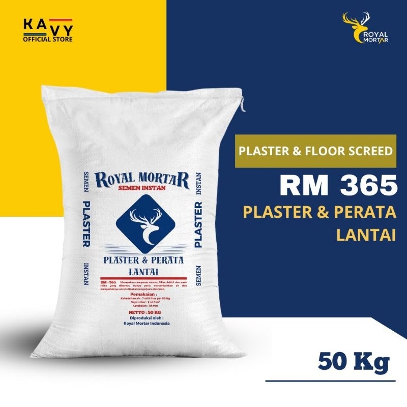 Semen Instan | Plester & Perata Lantai | RM 365 Royal Mortar