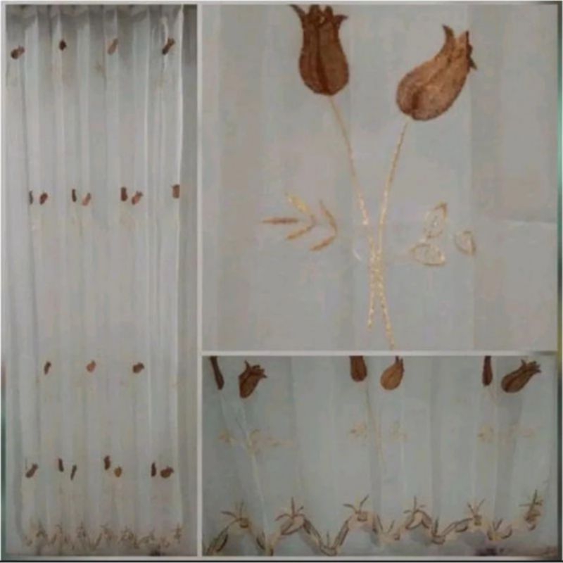 VITRASE DALAMAN GORDEN / VITRASE BORDIR TULIP