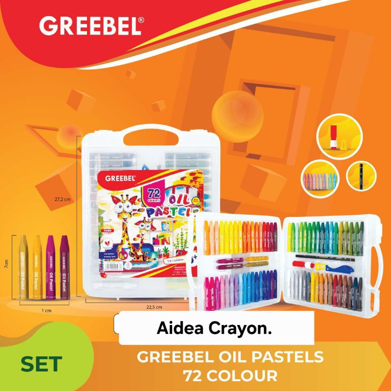 

Greebel oil pastel isi 72 warna