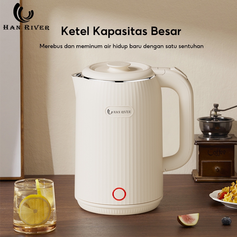 HOT DEALS HAN RIVER 2.5L Teko Listrik Teko Pemanas Air Listrik 304 stainless
