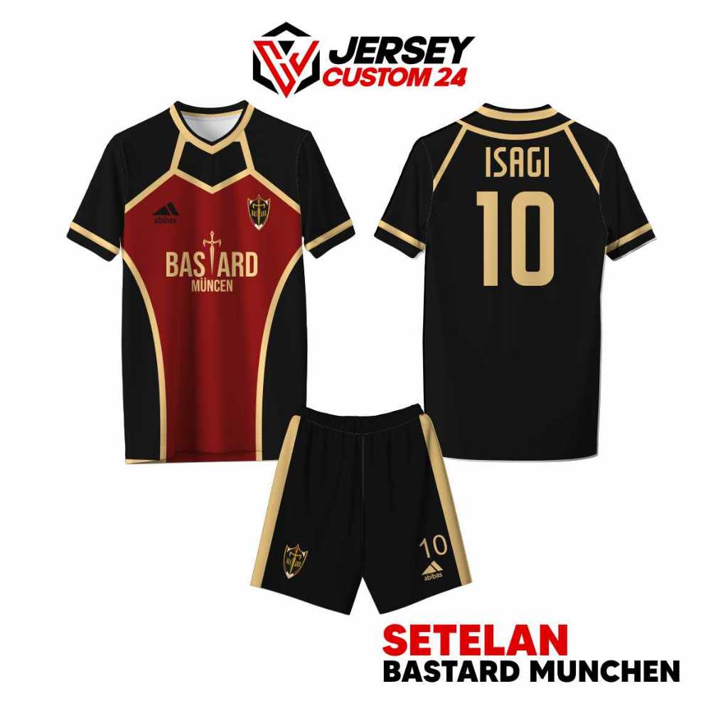 Jersey CUSTOM Motif VL Anime Bastard Munchen BlueLock Full Printing Size Anak & Dewasa / Blue Lock
