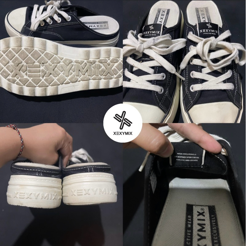 (PRELOVED/THRIFT) RARE ITEM XEXYMIX SEPATU SANDAL HITAM SEPATU DAILY LULULEMON ANDAR MULAWEAR 2XU