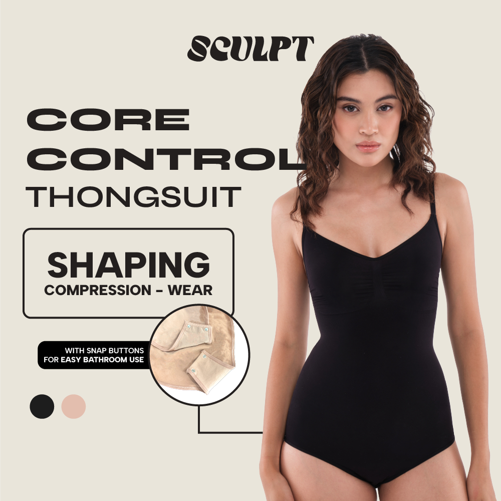 SCULPT Core-Control THONGSUIT - Seamless Bodysuit - Korset Pelangsing