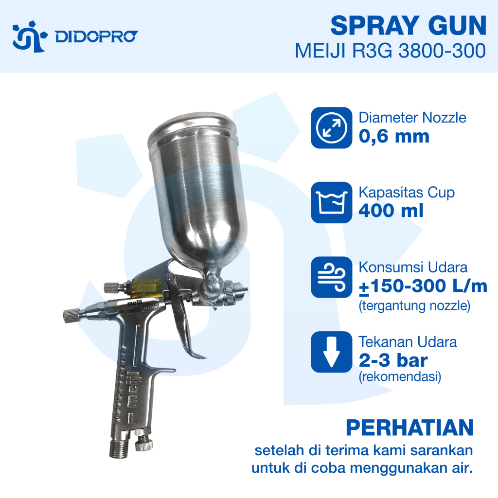 Spray Gun R3 G MEIJI Taiwan Tabung Atas Premium - Meiji R3G