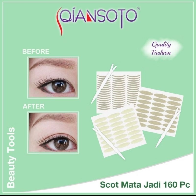 QIANSOTO Eyescotch - Eyelid Tape - Skot Mata isi 160 pasang - Scot Mata