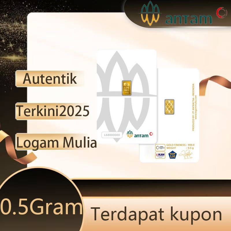Logam Mulia ANTAM Emas 24 Karat Fine 0.5 gram Gold 999 - Antam Certieye 0.5gr