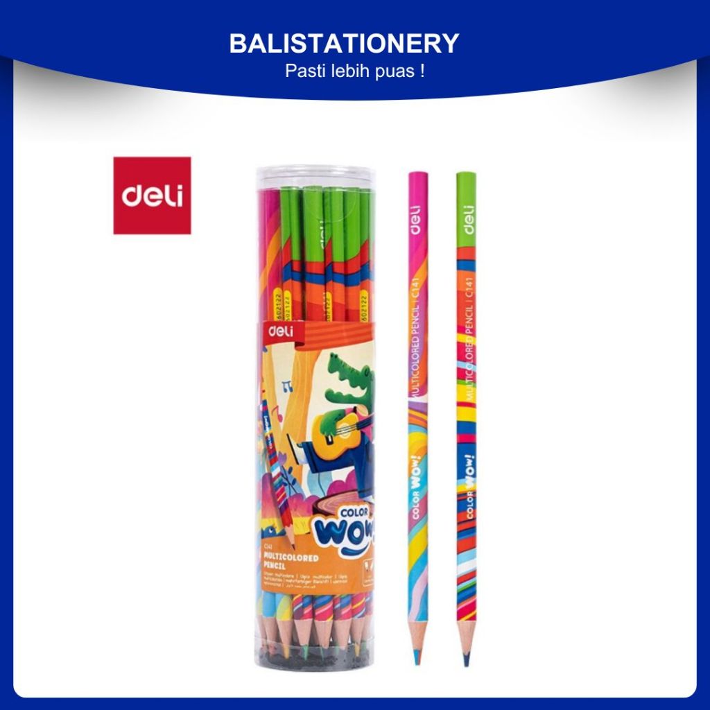 

Pensil Warna Deli Multicolor Pencil Round Isi 28PCS EC141 - Deli Multicolour Round
