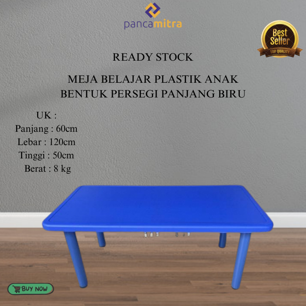 MEJA BELAJAR PLASTIK ANAK BENTUK PERSEGI PANJANG