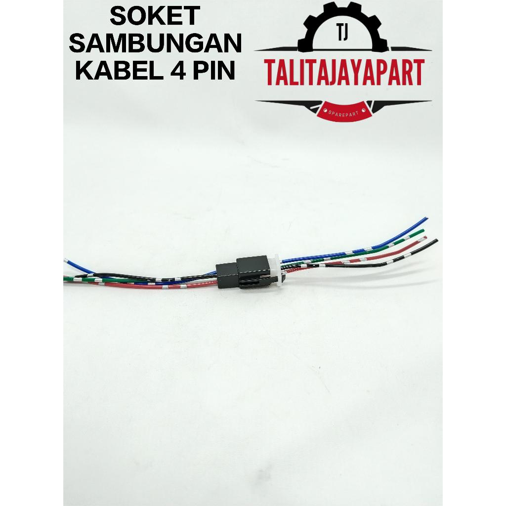 Soket Sambungan Kabel 4 Pin Soket Konector Kabel 4 Pin Kabel Bintik