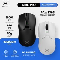 DELUX M800 PRO Wireless Gaming Mouse with PAW 3395 Sensor