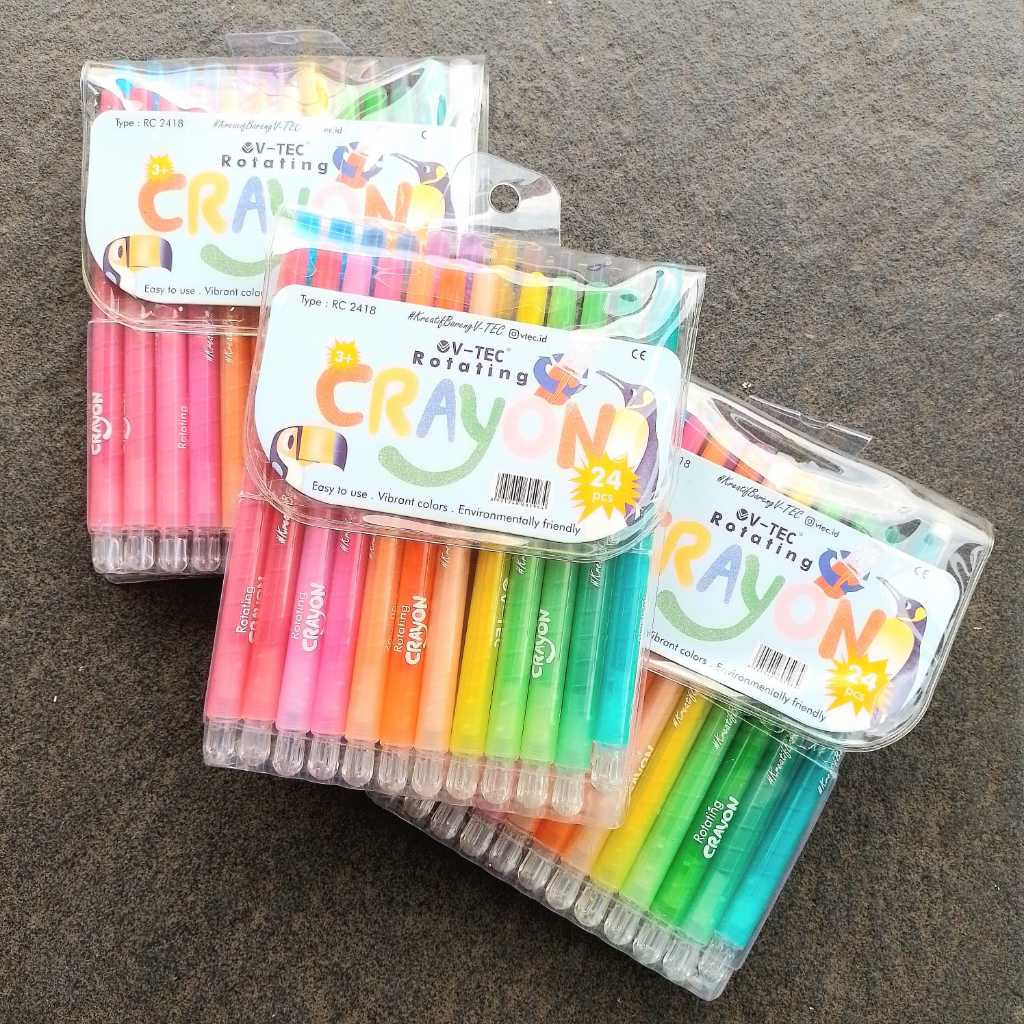 

Crayon Putar Twist Crayon V-TEC 24 Warna ( Set ) [ Original ]