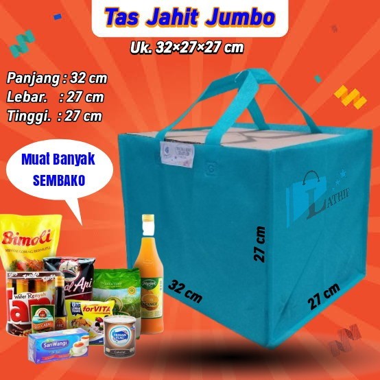 

(isi 12 pcs) Tas Box Jahit 32x26x27 , Goodie Bag Jumbo , Harga Perlusin