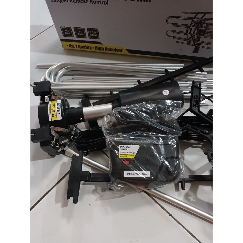 Antena tv digital pakai remote dan boster komplit plus kabel