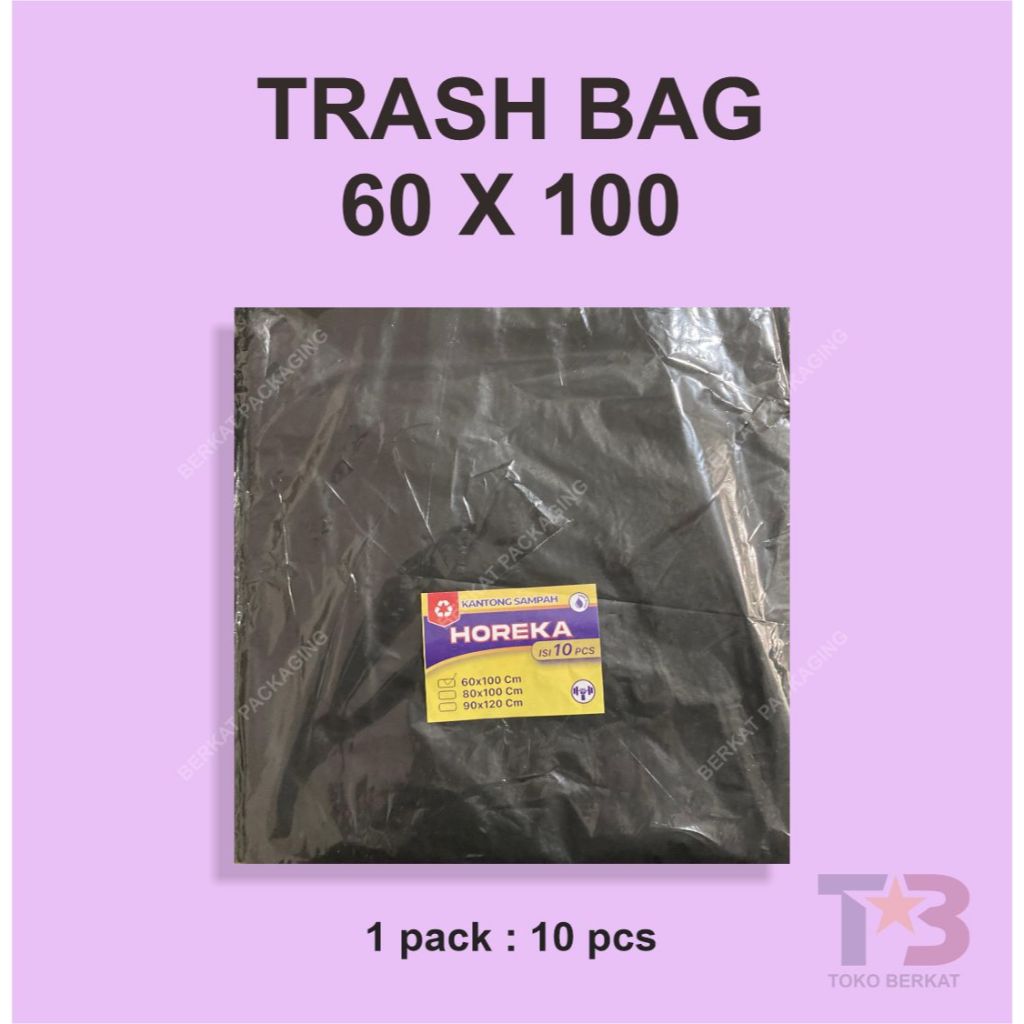 Kantong Sampah  isi 10pcs & / Trash Bag / Kantong Plastik Sampah / Trash Bag 60 x 80 / Trash Bag 90 