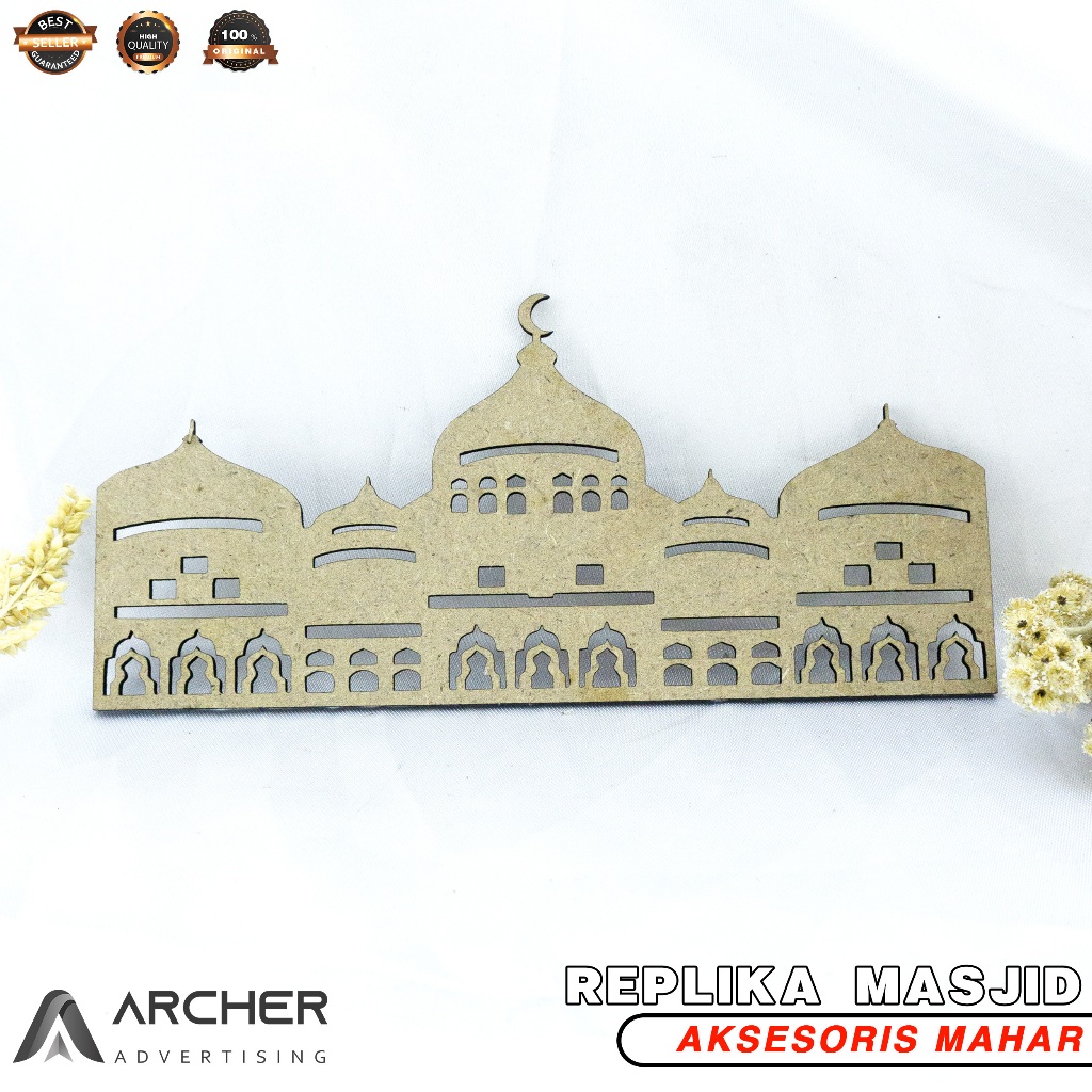 REPLIKA MASJID HIASAN MAHAR BAHAN MDF