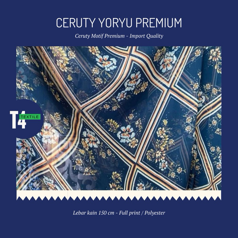 Kain Ceruty Mid Yuryu Ceruti Motif Meteran