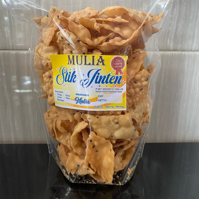

stik jinten merk Mulia empuk manis gurih 300gr