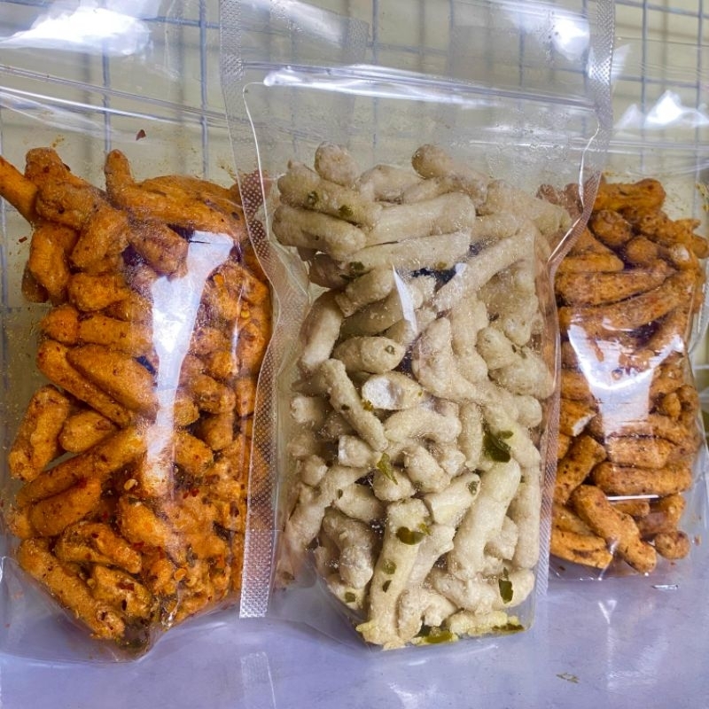 

Basreng Stik Daun Jeruk Rasa Original Pedas Extra Pedas Gurih Renyah 150gr