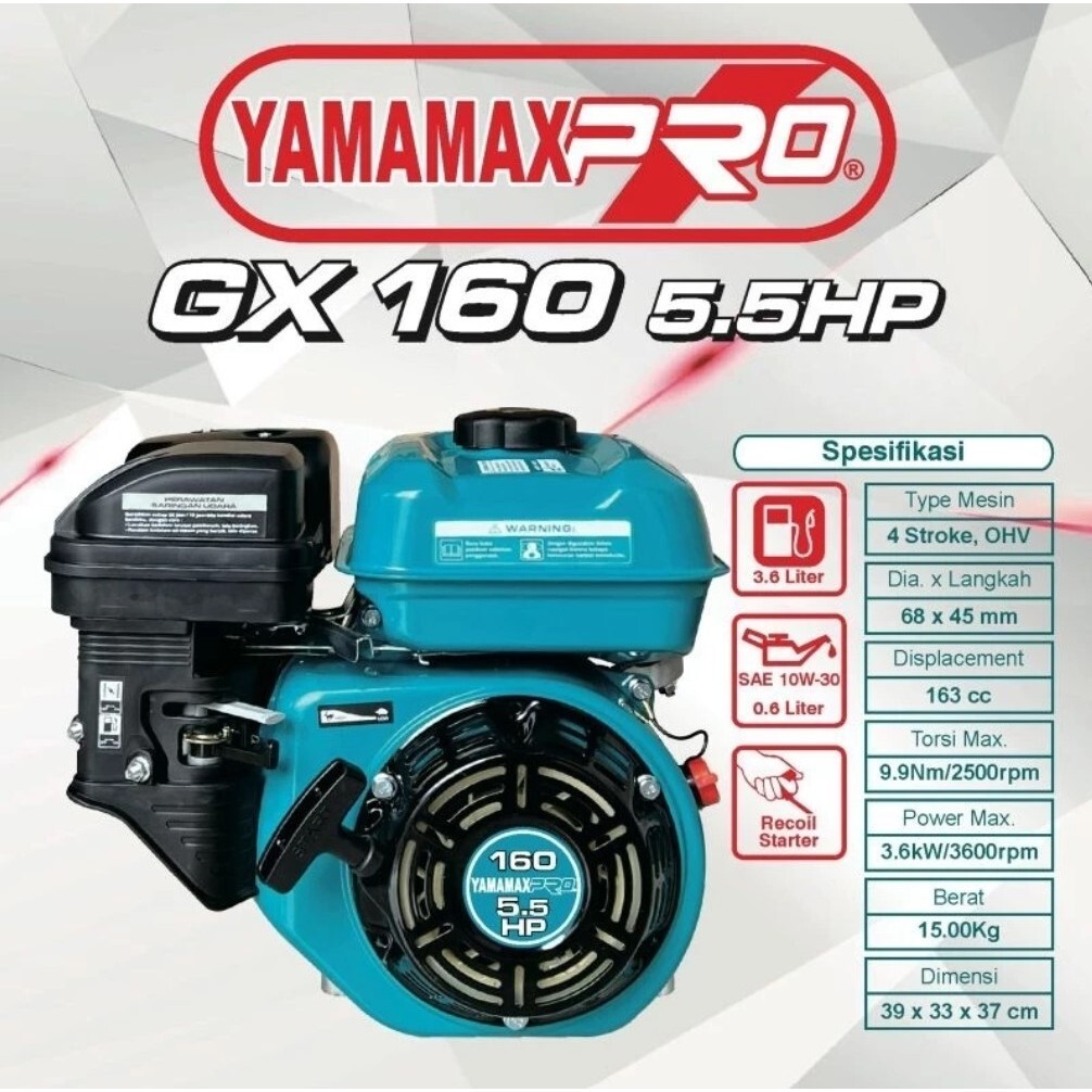 MESIN PENGGERAK YAMAMAX GX160 5,5 HP