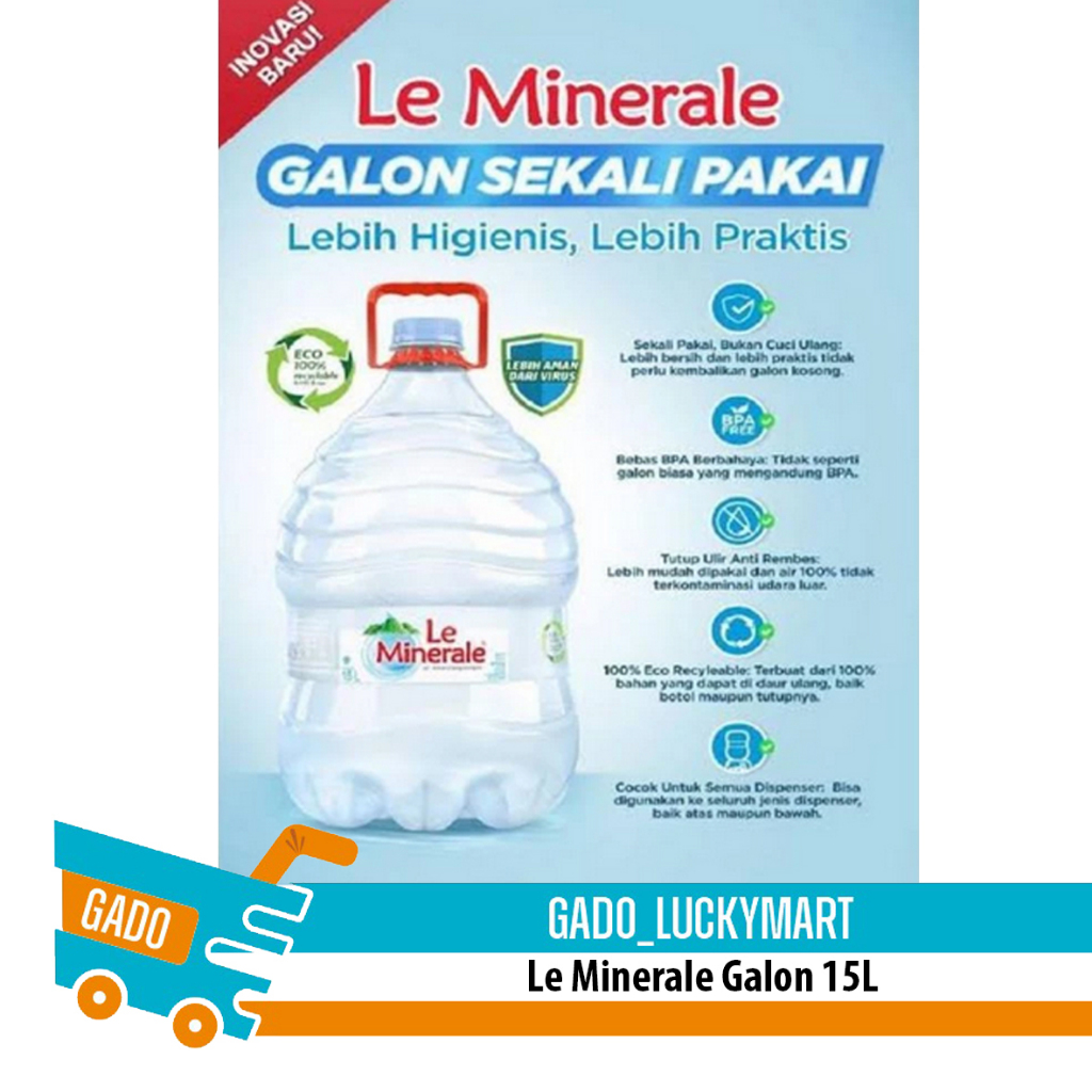 

Le Minerale galon 15L/ Air Galon Lemin 15l/ Lemin Galon 15L
