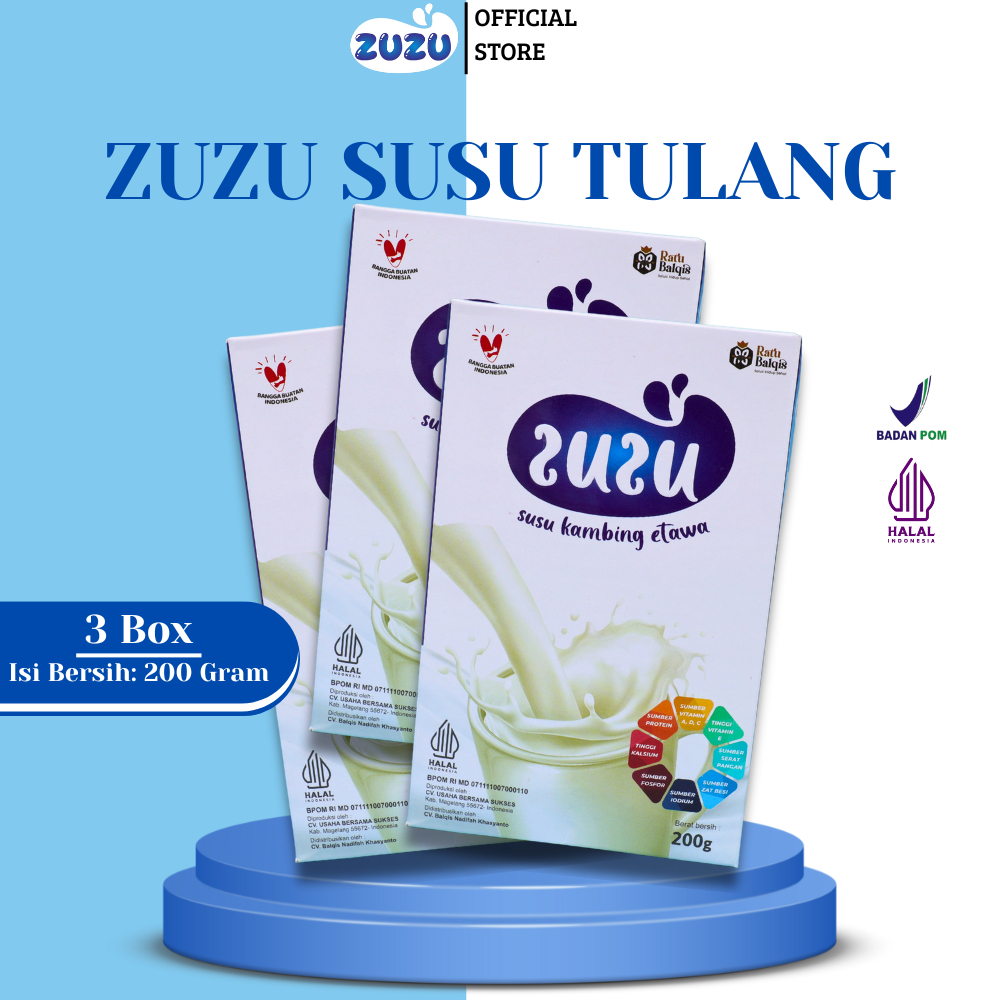 

ZUZU - Susu Kambing Etawa 200 Gram Paket 3 Box
