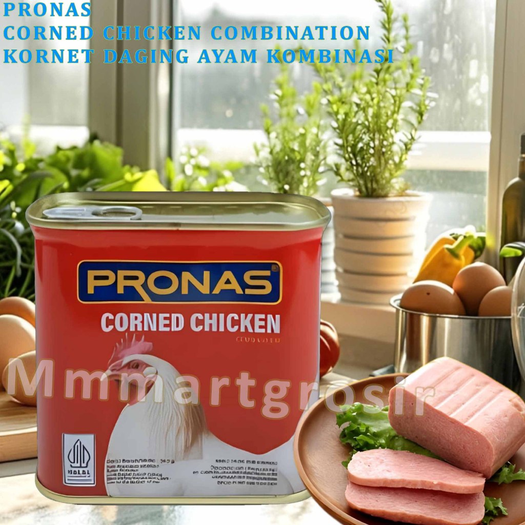 

Pronas / Corned Chicken Combination / Kornet Daging Ayam Kombinasi / 340gr