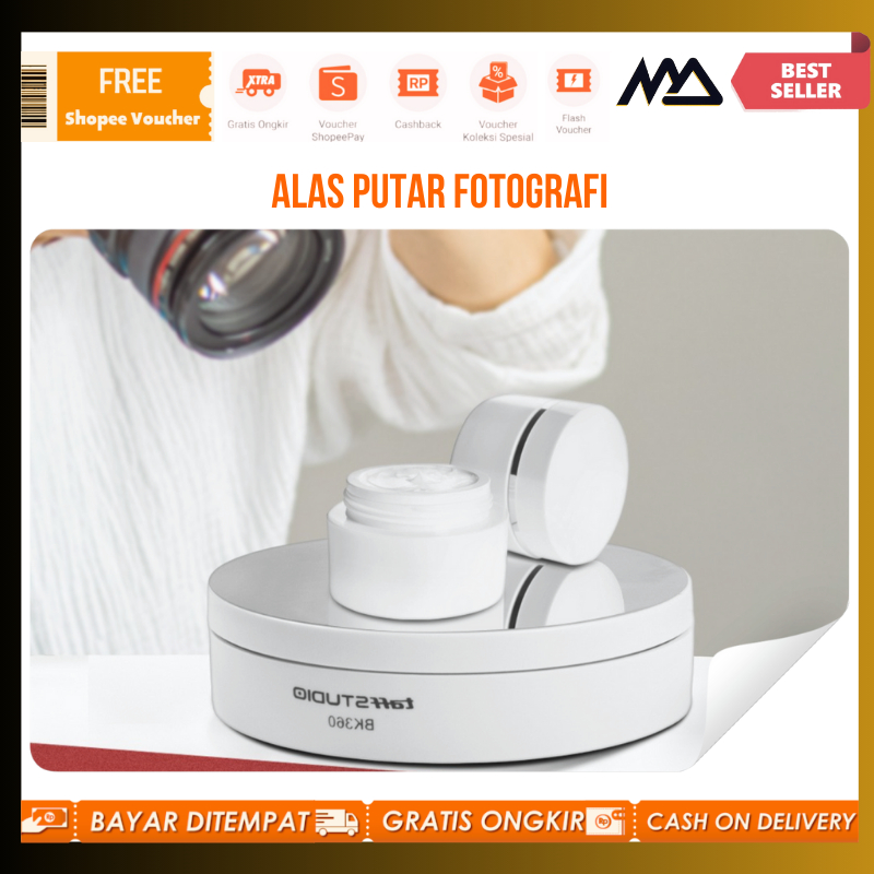 Alas putar fotografi / Alas Putar Fotografi Rotating Display Stand Base 13.5cm Mirror / Alas motorik