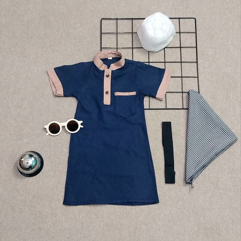 koko jubah bayi usia 0-2 Tahun baju gamis koko bayi free sorban peci dan igal