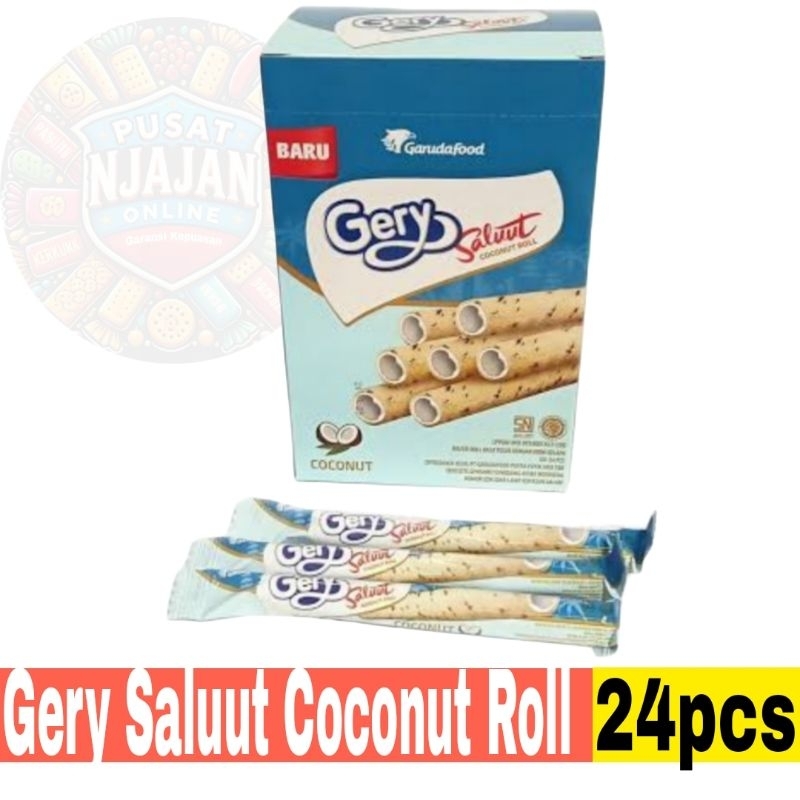 

Gery Saluut Coconut Wafer Roll 7gr Box isi 24pcs