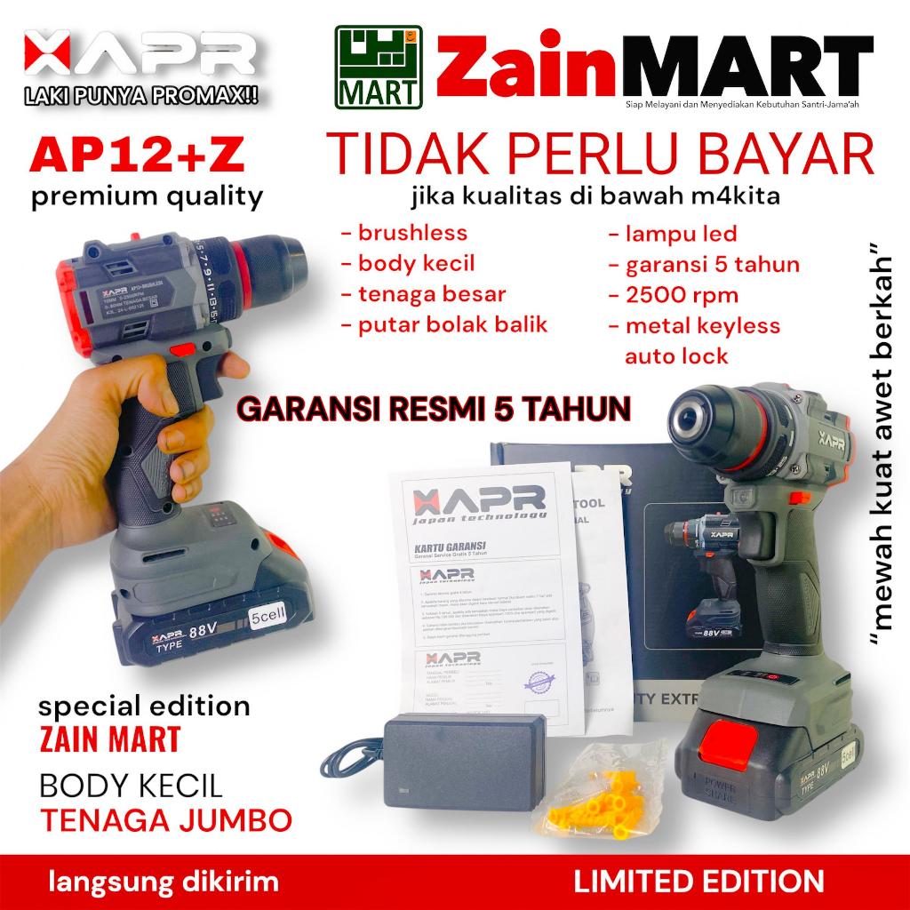 MAKTEC BOR Cordless GARANSI RESMI 3THN DK1012 drill set 3/8" (10mm) 12V Lithium 2 baterai 35N.M 0-35