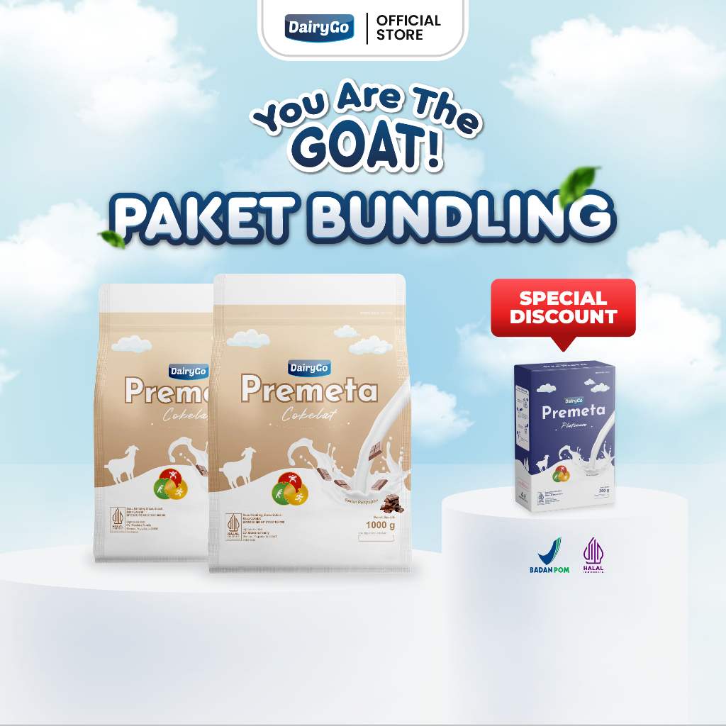 

Paket Susu Kambing Etawa Bubuk Varian Cokelat 1000g 2 Pcs + Platinum 200g