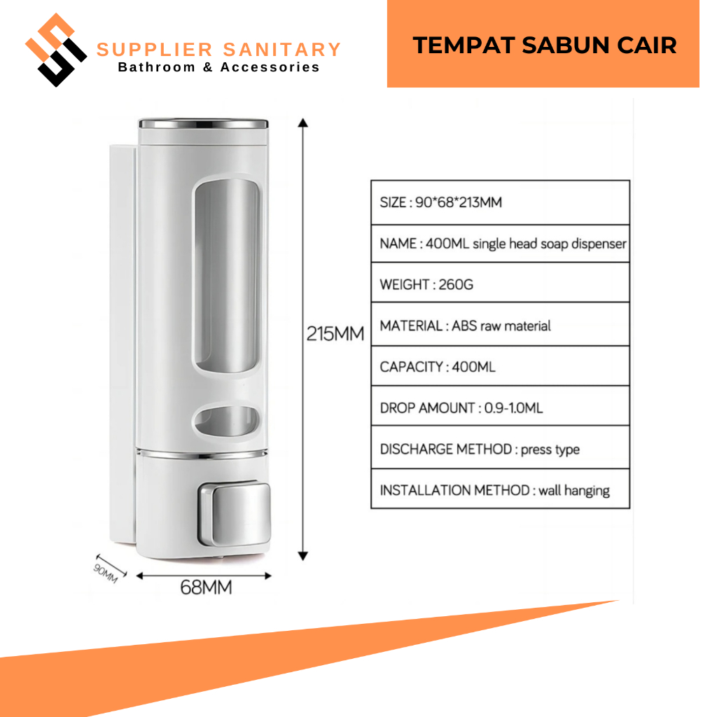 TEMPAT SABUN CAIR/TEMPAT SHAMPO/SABUN CAIR