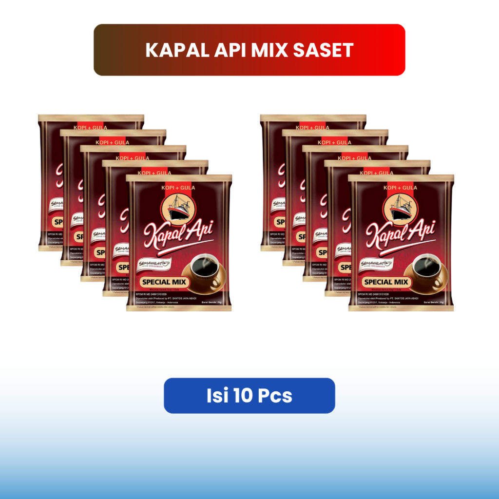 

Jual Kopi Kapal Api Mix Saset Paket 10 Saset / 1 Renceng