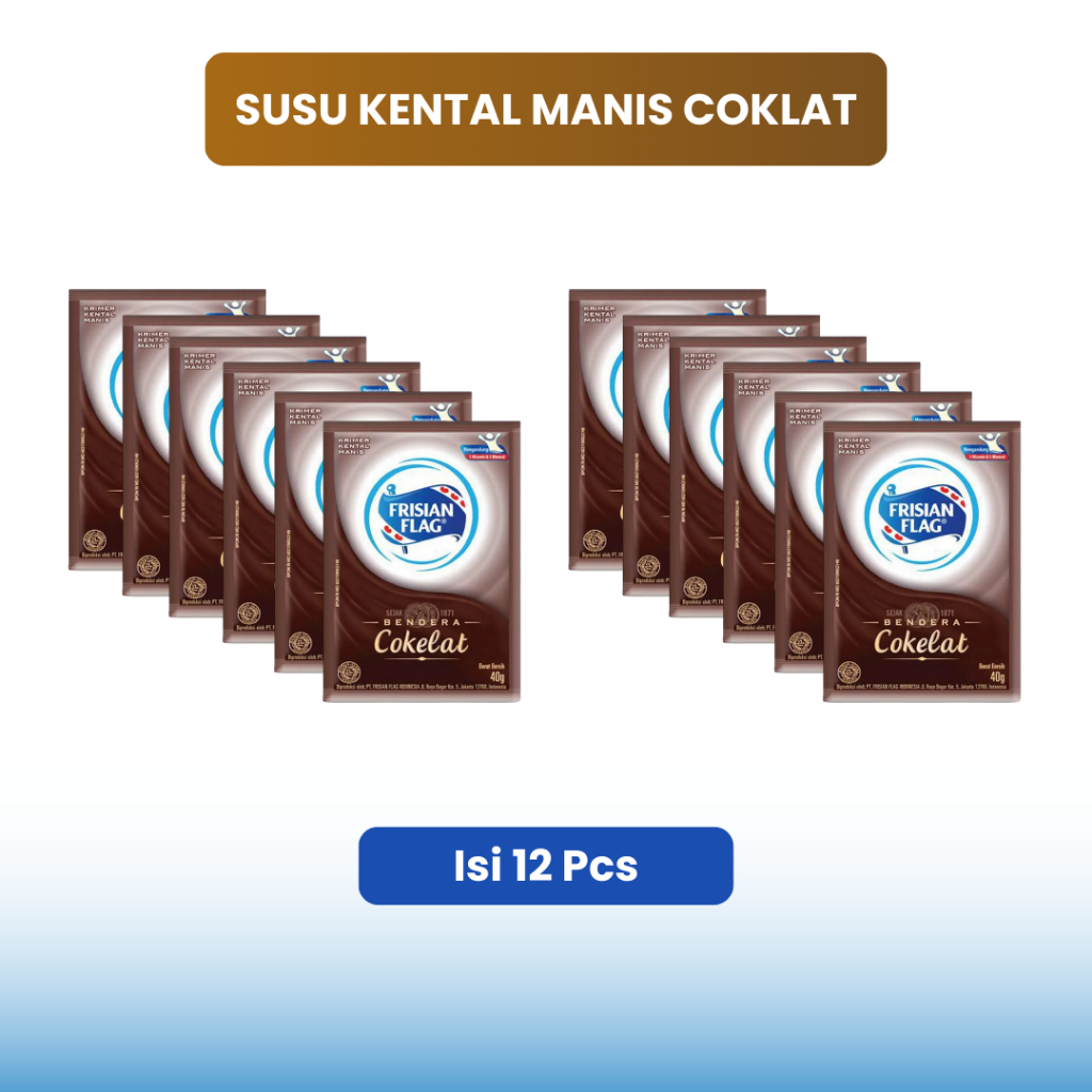 

Jual Susu Kental Manis Frisian Flag Coklat 12 Saset / 2 Renceng