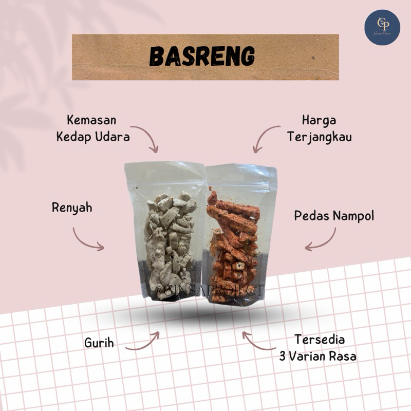 

BASRENG 100 GR (BASRENG PEDAS DAUN JERUK, BASRENG ORIGINAL DAUN JERUK)