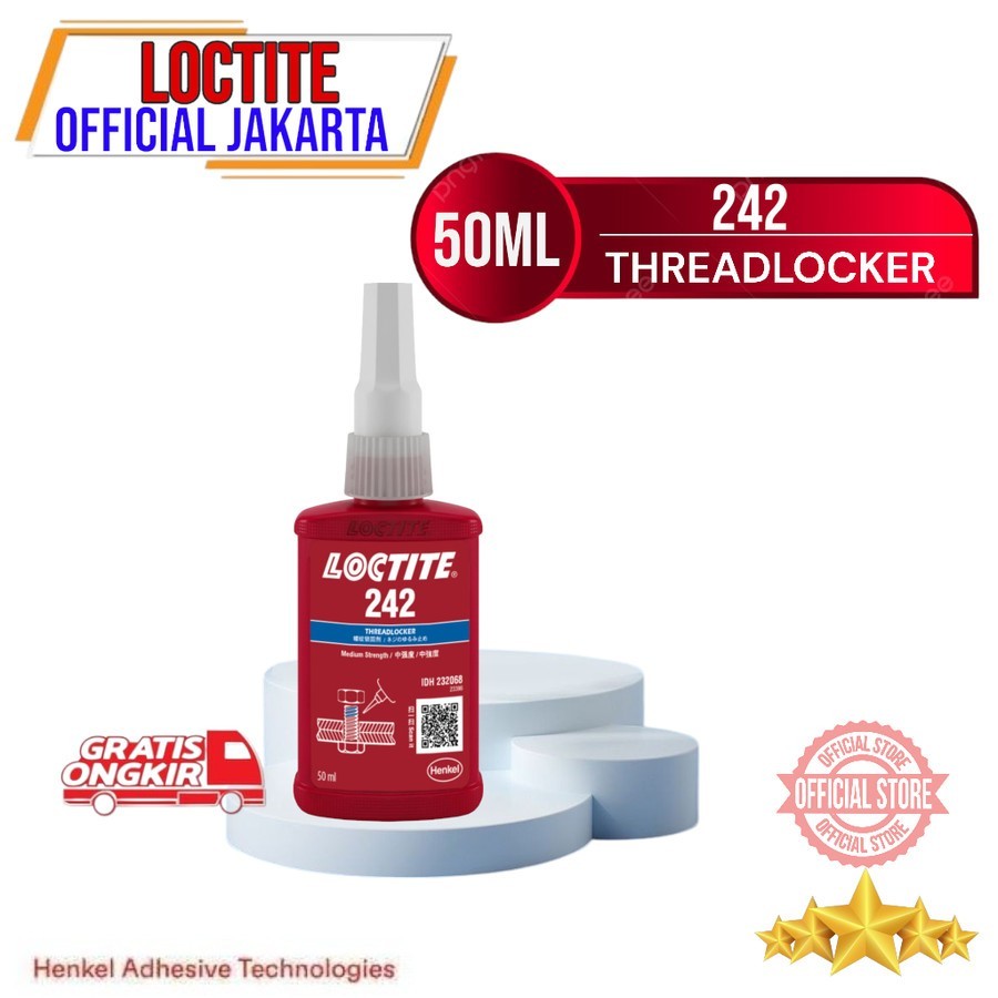 242 Threadlocker Lem Baut 50 ml - Lem Baut 242 50ml Lem 242 50ml
