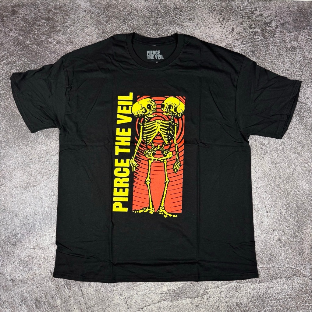 Kaos band Official Pierce The Veil - Wavy Skeleton Original t-shirt