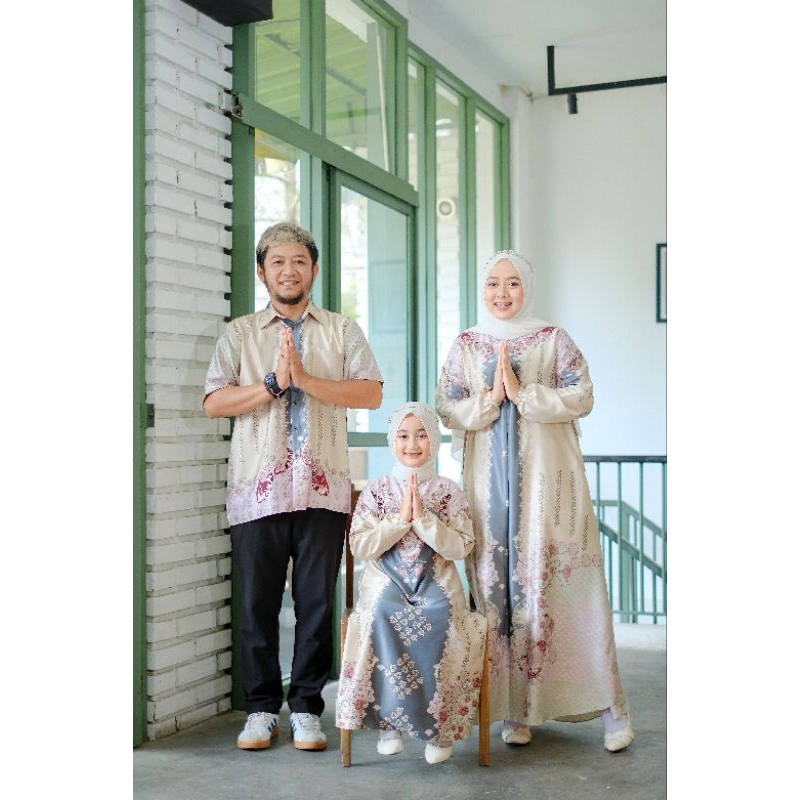 baju gamis dress armani silk premium baju pesata ajatan maupun pengajian seragaman serimbit ibu ayah