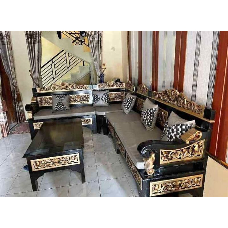 Kursi Tamu Sudut Bagong Kursi Tamu Kayu Jati Ukir Jepara