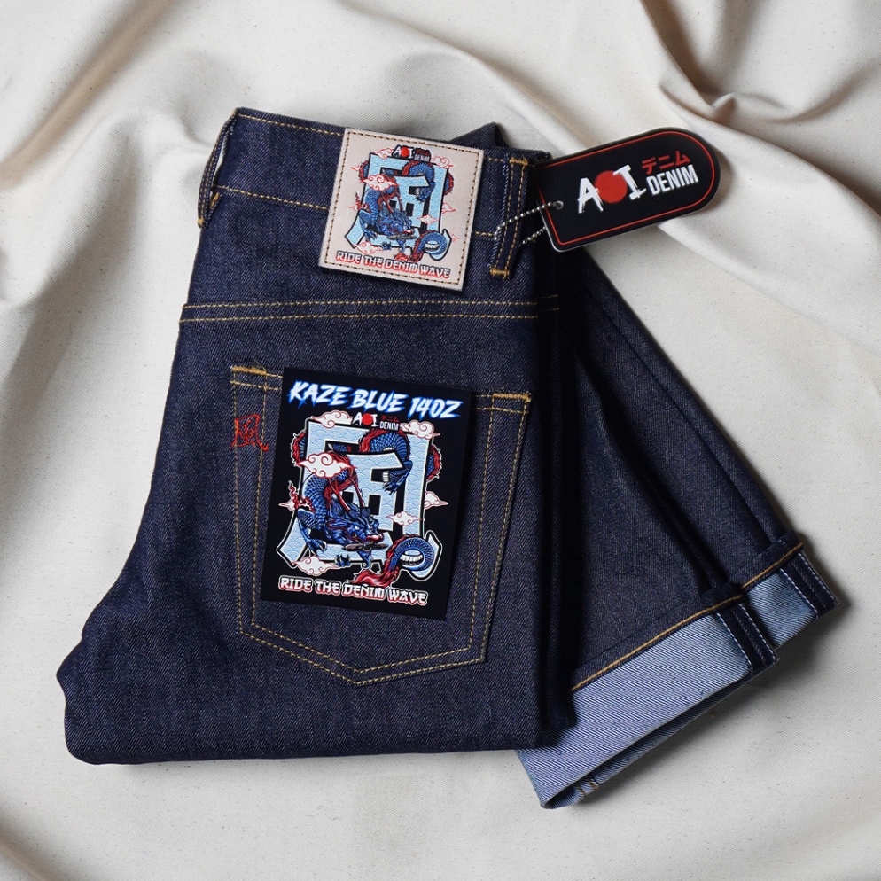 LANGSUNG KIRIM AOI DENIM  KAZE  Blue 14 Oz Type II Jeans