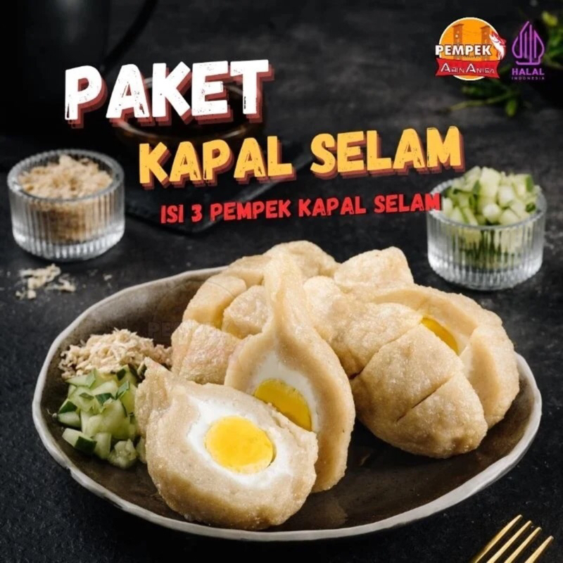 

Pempek AA - Paket Pempek Kapal Selam Besar 3 Pcs + Cuko Pempek Asli Palembang / Empek Empek Palembang